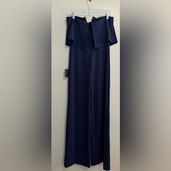 Lulu's NavyBlue Strapless Jumpsuit - Picture 3 of 6
